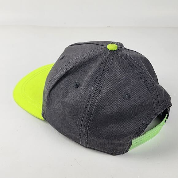 DC Comics Batman Youth OSFM Neon Yellow & Gray Baseball Cap Snapback Hat - Picture 3 of 9
